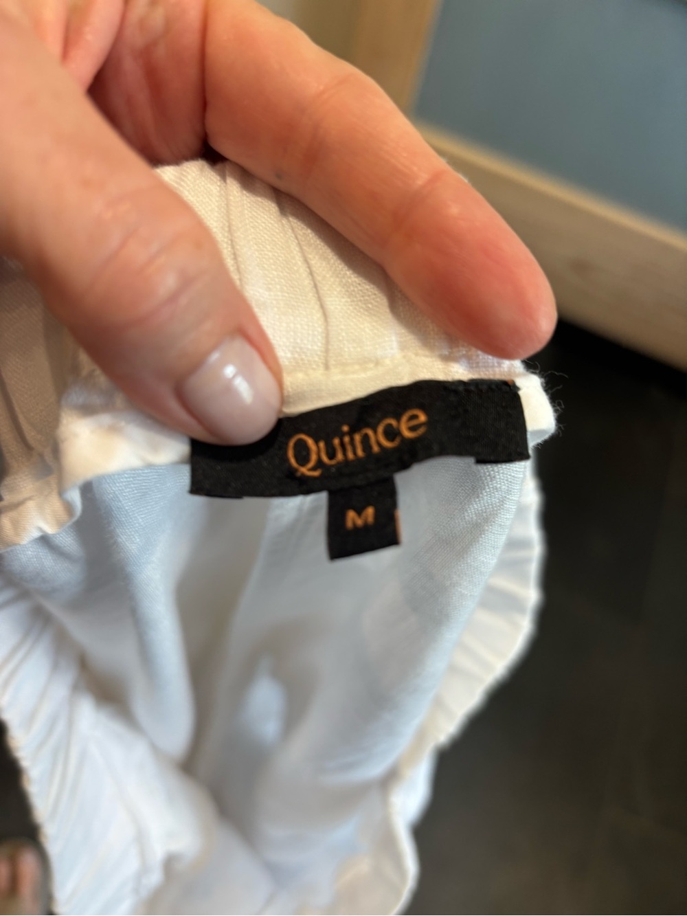 Quince White Cropped Elastic-Waist Pants - Picture 7 of 7